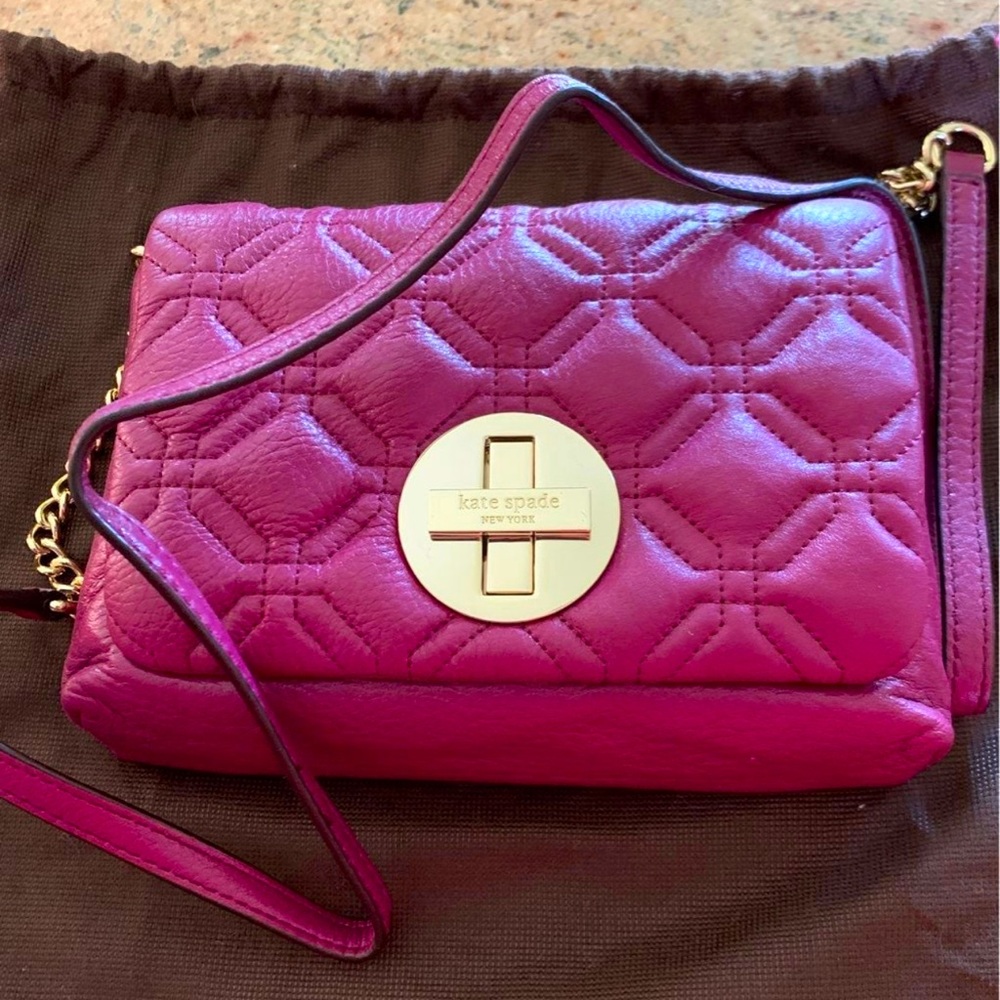 Kate Spade Naomi Crossbody Shoulder Bag Quilted Leather Purse